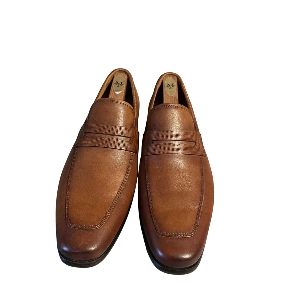 Florsheim Men’s Cognac Leather Modena Moc Toe Shoes Size 8D